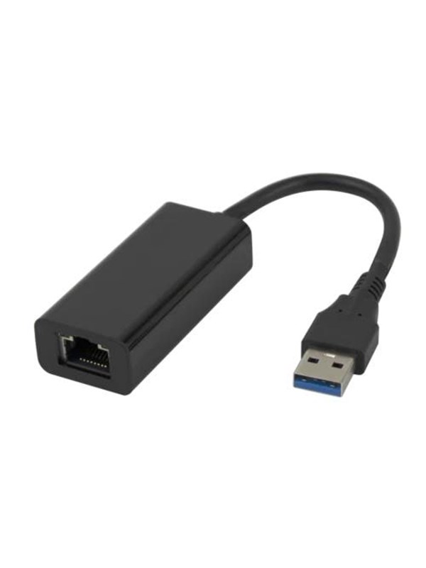 DELTACO USB3-GIGA-MAPT - Verkkosovitin, Musta