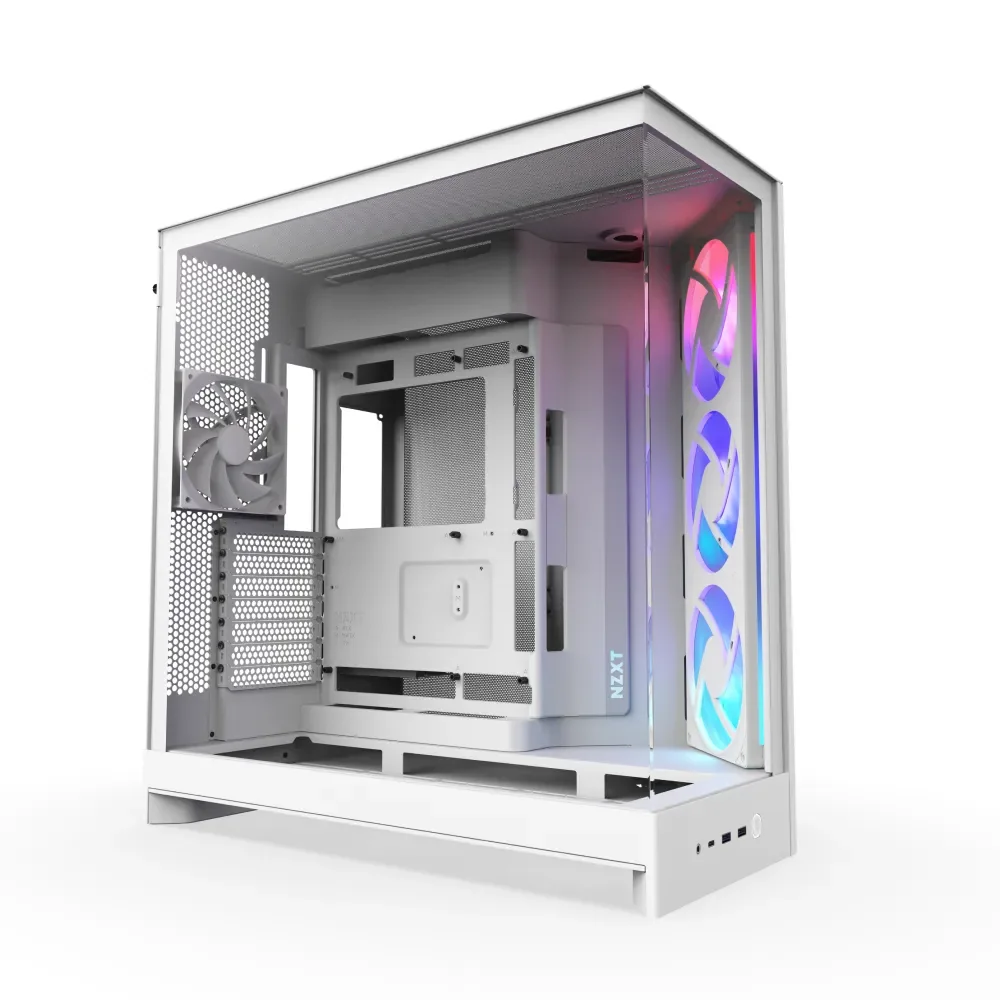 NZXT H9 Flow RGB (2025) - All White - Kotelot - Miditower - Valkoinen