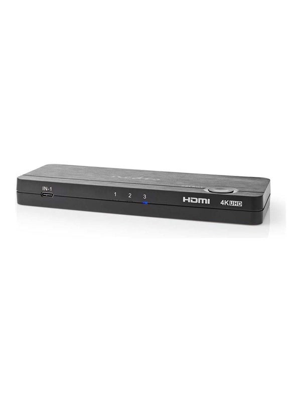 Nedis HDMI TM Muunnin | USB-CTM Female / 2x HDMITM Input / 4x USB A Female | 1x HDMITM Output | Yksisuuntainen | 4K@60Hz | 18 Gbps | ABS-Muovi | Antrasiitti