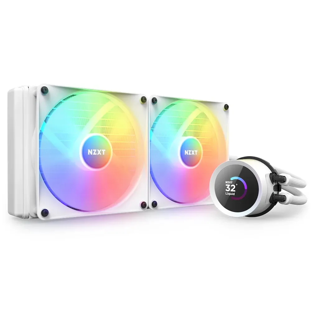 NZXT Kraken 280mm RGB -nestejäähdytin, valkoinen
