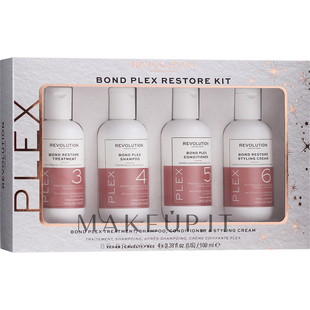 Revolution haircare Bond Plex Kuivien ja vaurioituneiden hiusten lahjasetti ja entisöintisarja