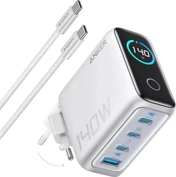 Ankerin laturi 4-porttisella USB-C-kaapelilla, 140 W | B2697G41