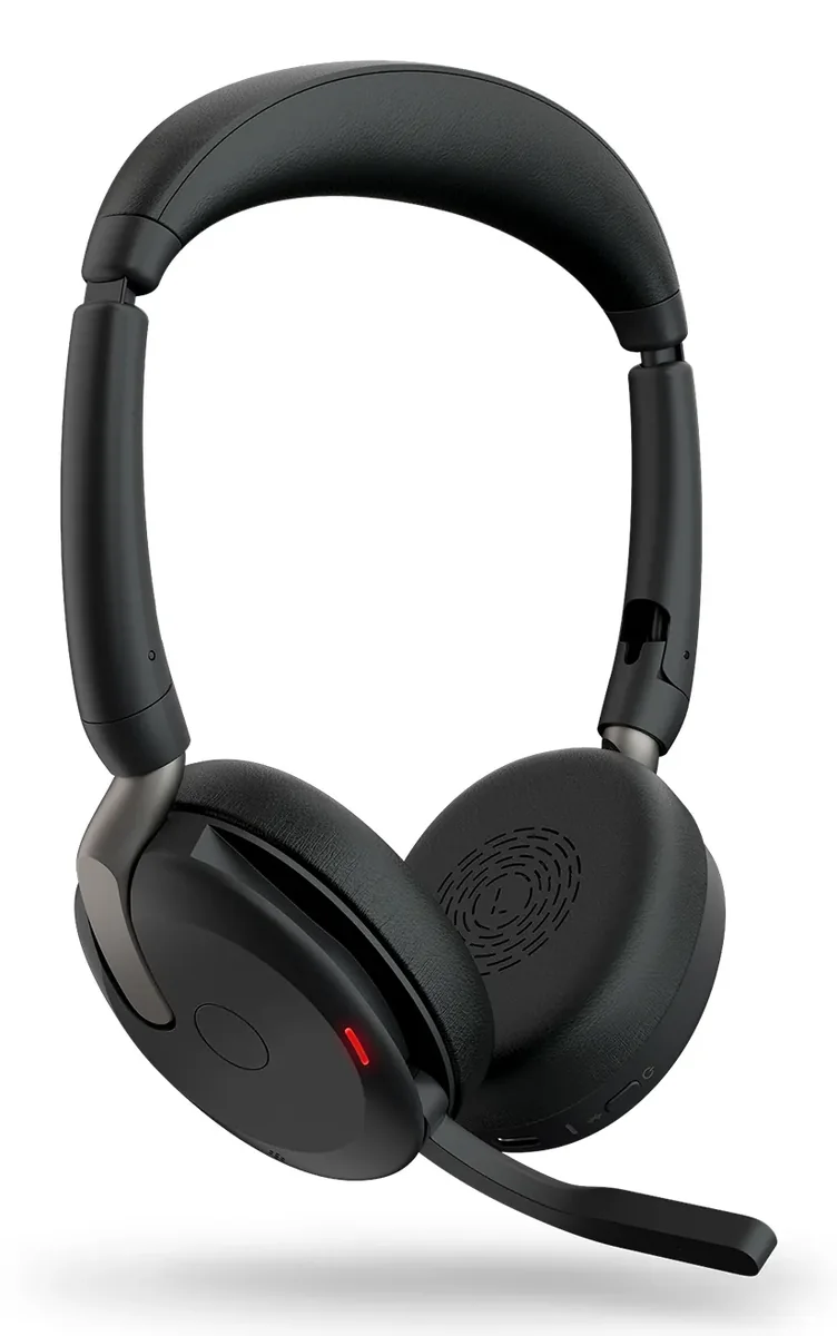 Jabra Evolve2 65 Flex -langaton kuulokemikrofoni + USB-C-sovitin, musta