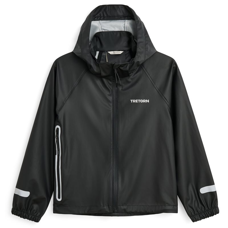 Tretorn Kids Packable Rainbreaker Set Black - 122/128