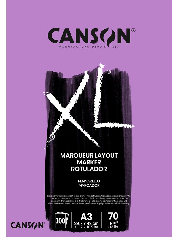Tussivihko Marker paperi A3 100 arkkia 70g Canson XL
