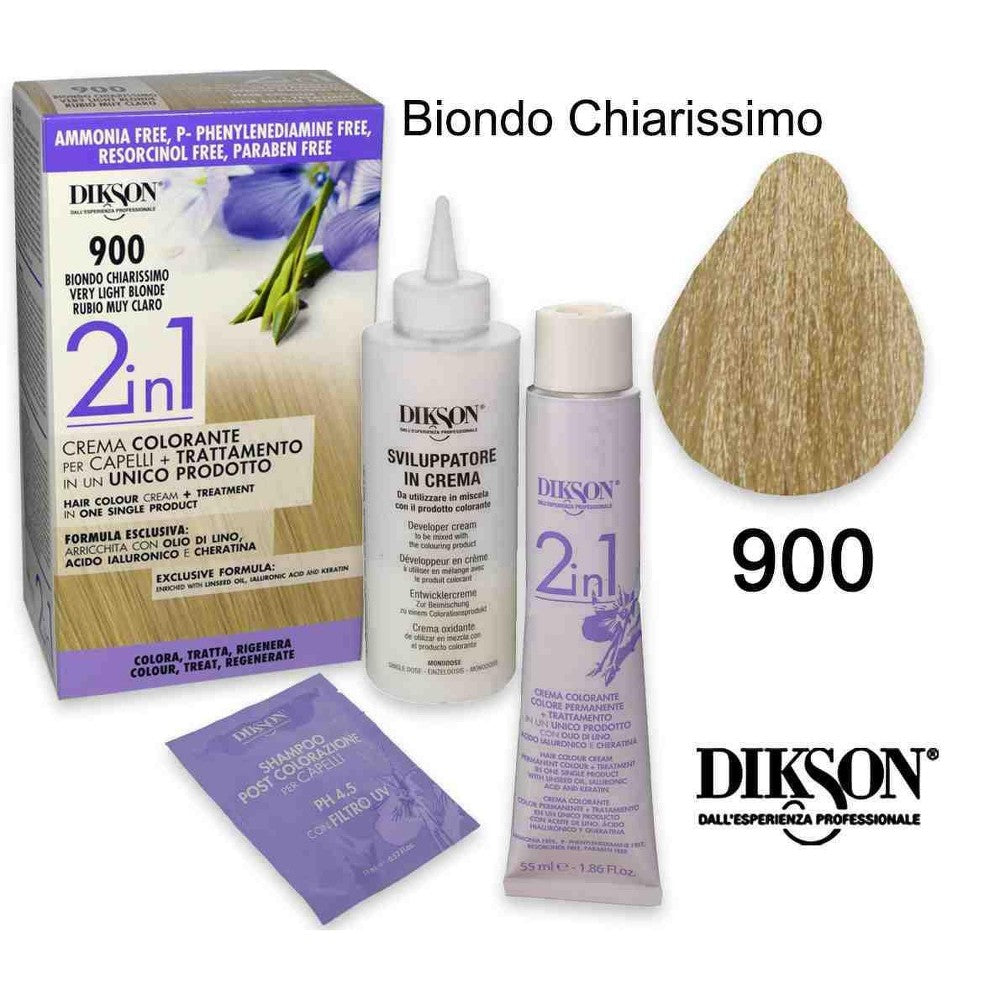Dikson 2 in 1 Värihoito 900 Erittäin Vaalea Blond