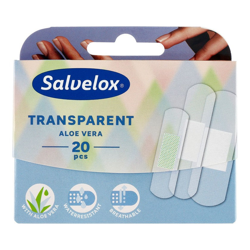 Salvelox Läpinäkyvä Aloe Vera - Läpinäkyvät Laastarit 20 kpl