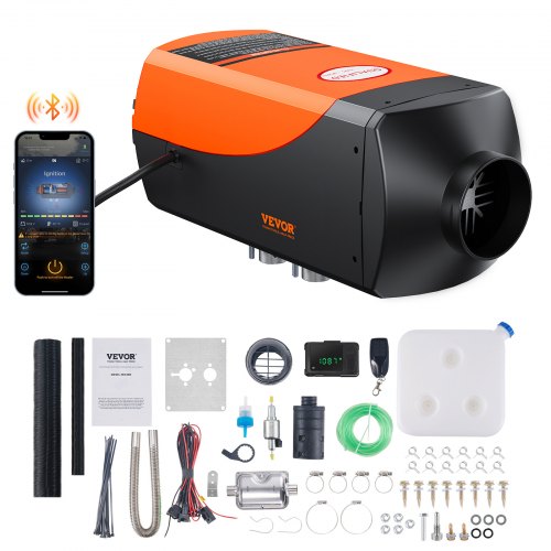 VEVOR Air Diesel Heater Parking Heater 12 V 5 kW, Air Heater Air Diesel Diesel Parking Heater Air Heater, 0.16–0.52 L/hour Diesel Heater with LCD Display & Remote Control & Bluetooth APP