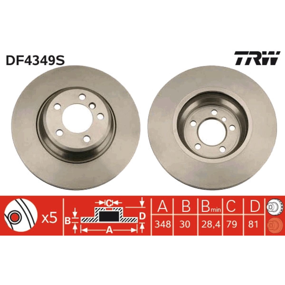 Jarrulevy TRW DF4349S