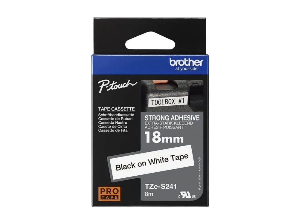 BROTHER TZES241 18 BLACK ON WHITE STR. A