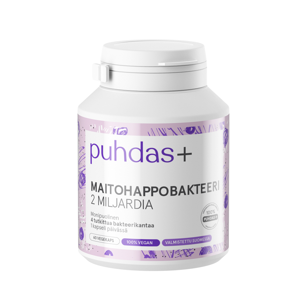 Puhdas+ Maitohappobakteeri 2 mrd. 60 kaps