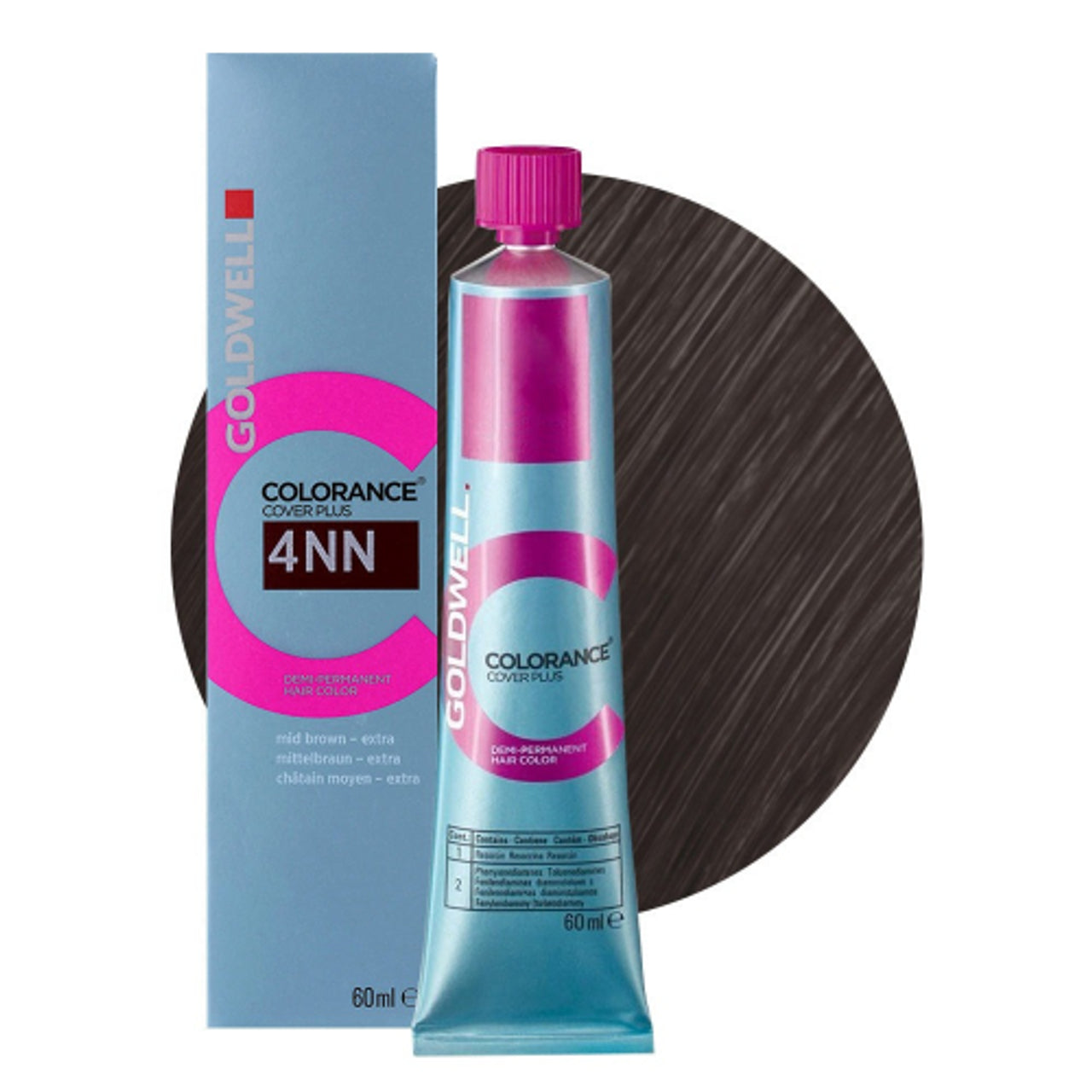 Goldwell Colorance Puolipysyvä hiusväri 4NN Keskivahva ruskea 60 ml