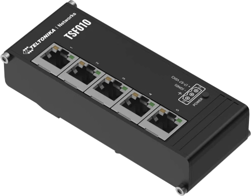 Teltonika TSF010 5-Port Flat Ethernet Switch 7-57 VDC (Without PSU)