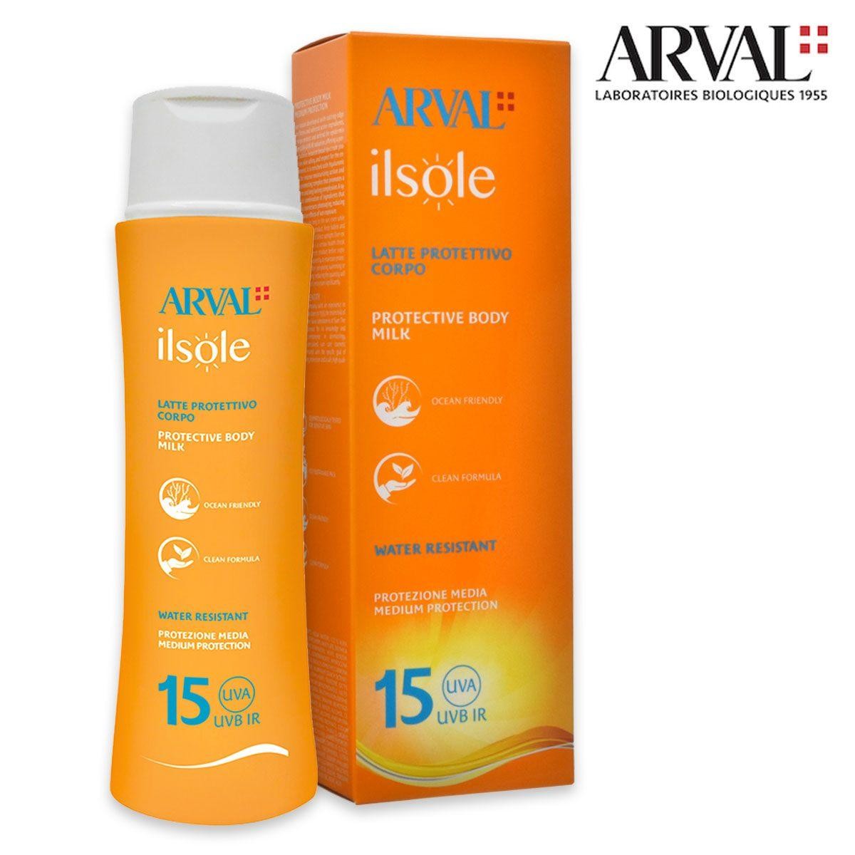 Arval the sun - suojaava vartalomaito spf15 200 ml