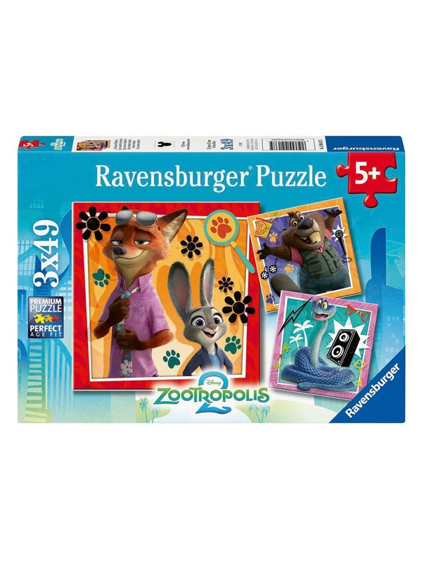 Ravensburger Jigsaw Puzzle Zootopia 2 - 3x49 pcs. Lattia