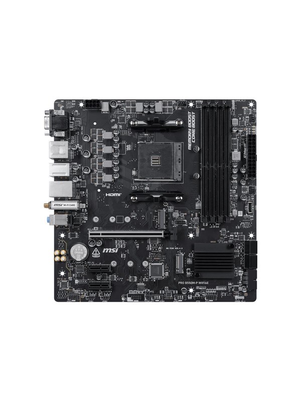 MSI PRO B550M-P WIFI6E - motherboard - micro ATX - Socket AM4 - AMD B550 Emolevy - AMD B550 - AMD AM4 - DDR4 RAM - Micro-ATX
