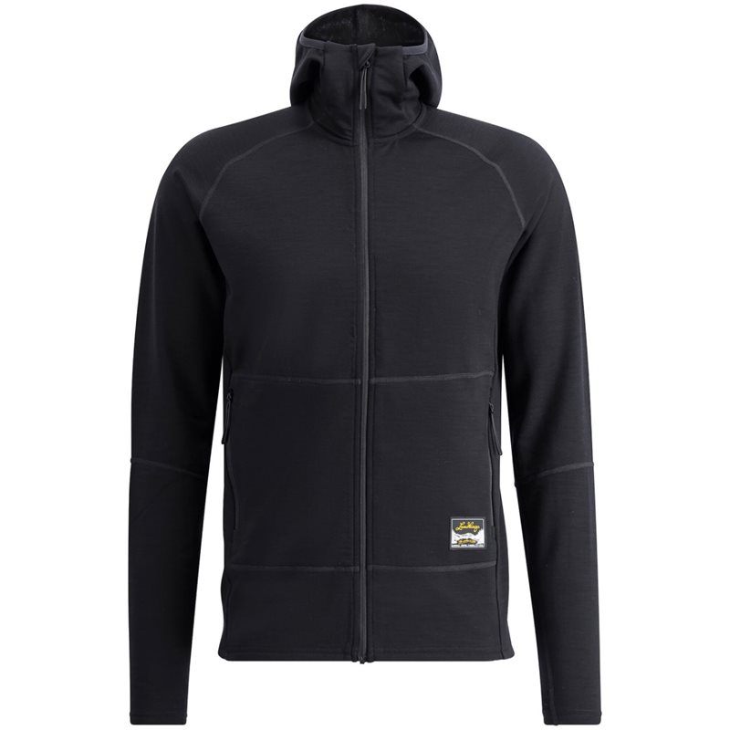 Lundhags Tived Merino Hoodie, välikerros, miehet, musta