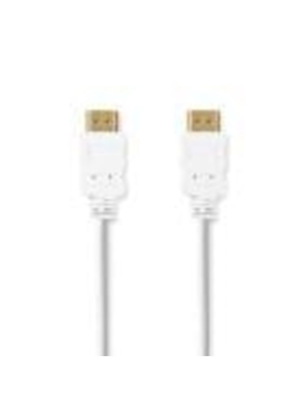 Nedis High Speed HDMI TM Kaapeli Ethernet | HDMITM liitin | HDMITM liitin | 4K@60Hz | ARC | 18 Gbps | 2.00 m | Pyöreä | PVC | Valkoinen | Label