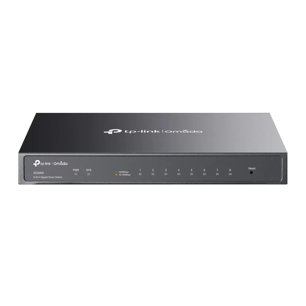 TP-Link Omada SG2008, Hallittu, L2/L2+, Gigabit Ethernet (10/100/1000), Seinäkiinnitteinen