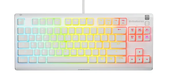 SteelSeries Apex 3 TKL - Pelinäppäimistö - ilman numpadia - Pohjoismainen - Valkoinen