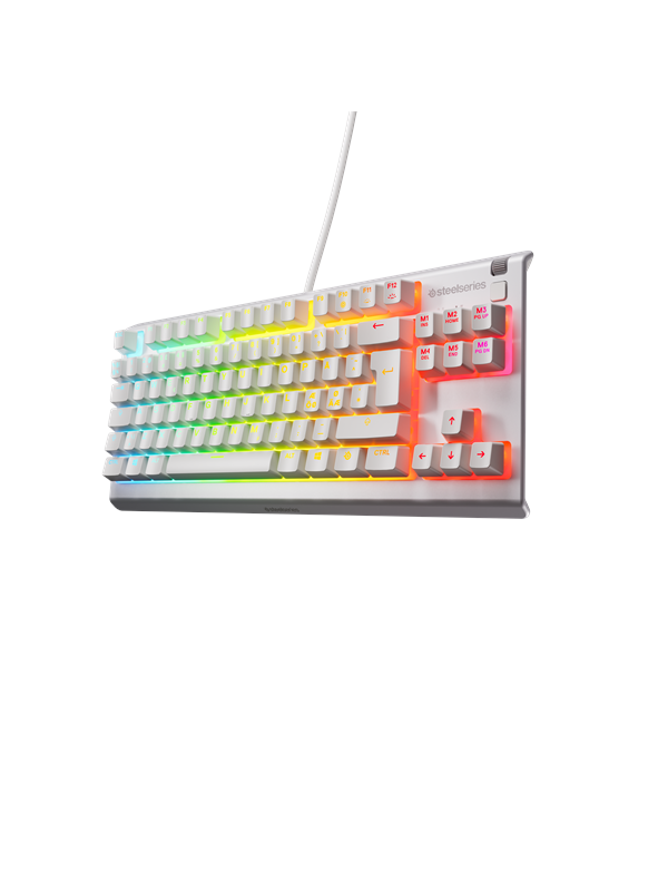 SteelSeries Apex 3 TKL - Pelinäppäimistö - ilman numpadia - Pohjoismainen - Valkoinen