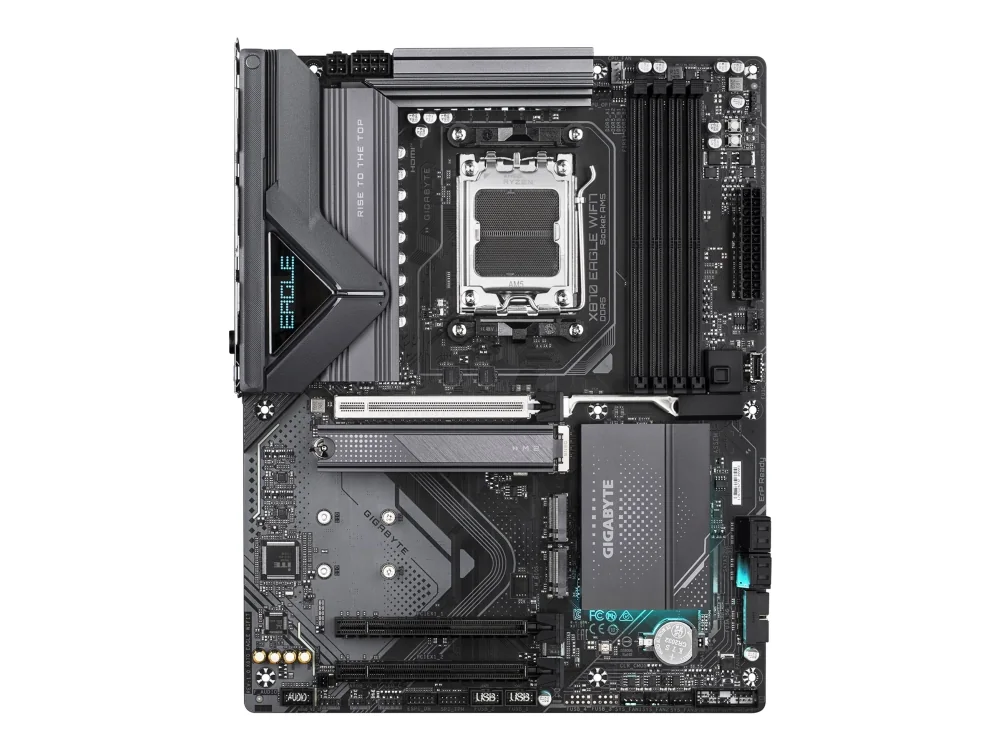 Gigabyte X870 EAGLE WIFI7 - Emolevy - ATX - Socket AM5 - AMD X870 piirisarja - USB-C 3.2 Gen 2x2, USB4, USB 3.2 Gen 1, USB 3.2 Gen 2 - 2.5 Gigabit LAN, Bluetooth, Wi-Fi 7 - sisäinen grafiikka (CPU tarvitaan) - HD Audio (8-kanavainen)