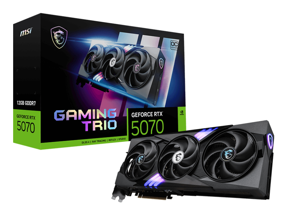 MSI GeForce RTX 5070 GAMING TRIO OC - 12GB GDDR7 RAM - Näytönohjaimet