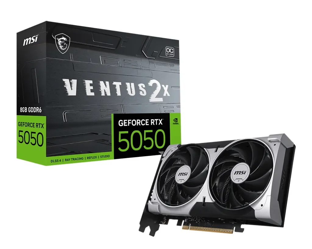 MSI GeForce RTX 5050 VENTUS 2X OC - 8GB GDDR6 RAM - Näytönohjaimet