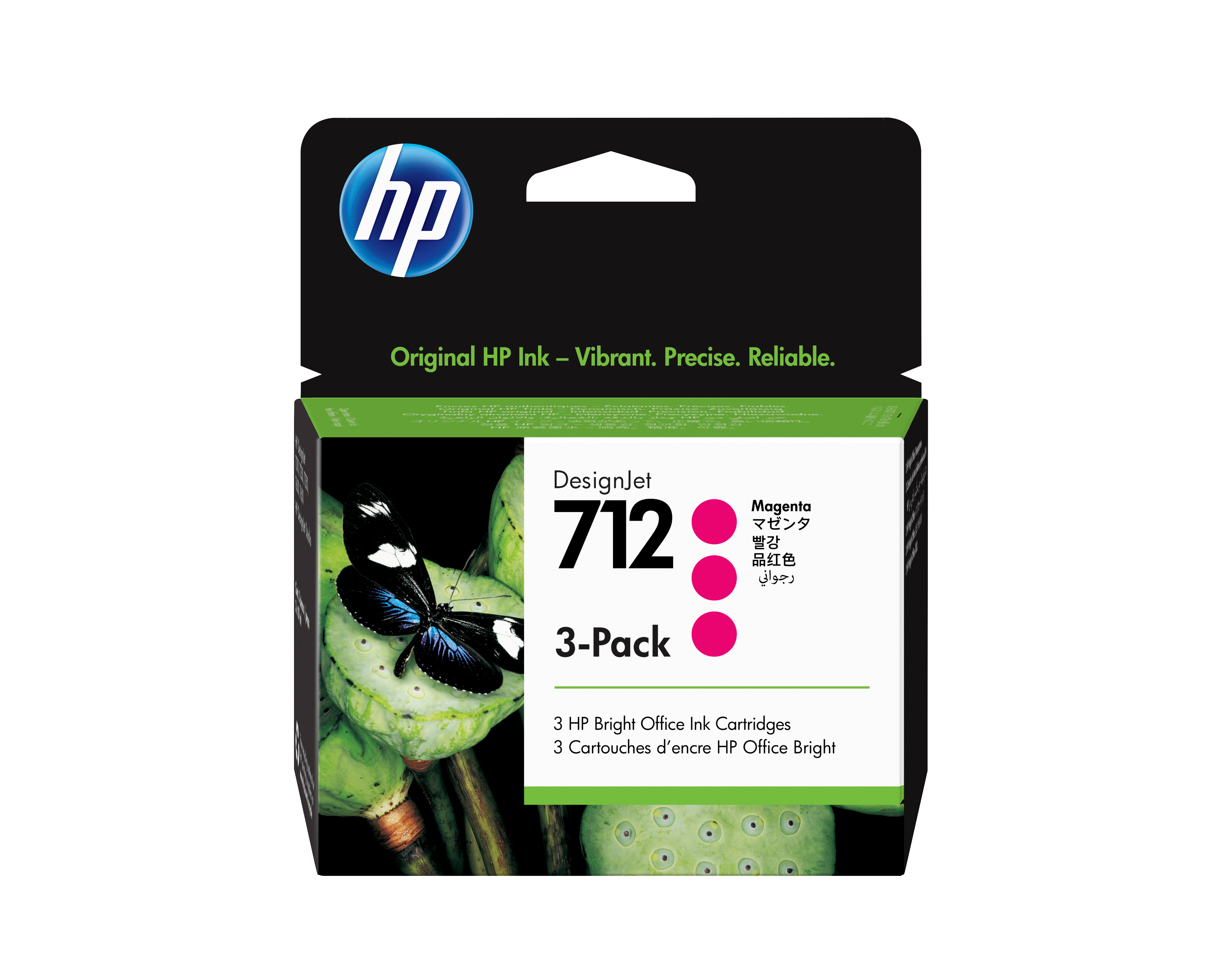 HP 712 / 3ED78A 3-Pack Magenta Ink