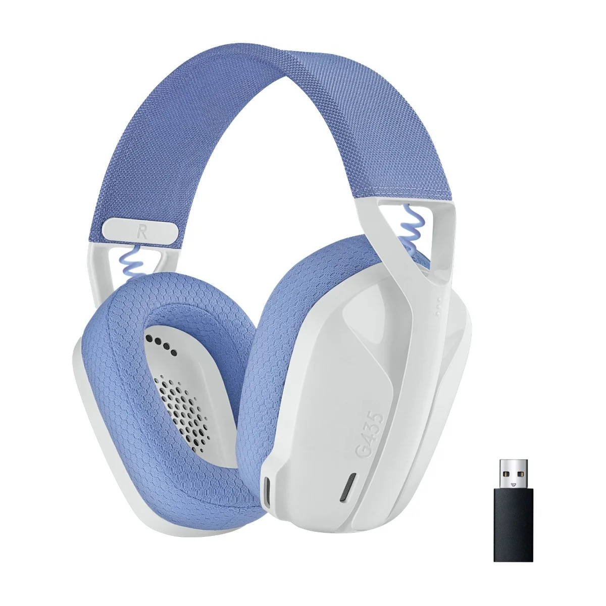 Logitech G435 Lightspeed -langaton peliheadset, valkoinen