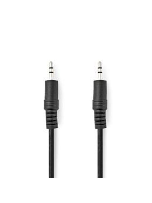 Nedis Stereoäänikaapeli | 3.5 mm uros | 3.5 mm uros | Niklattu | 3.00 m | Pyöreä | Musta | Label