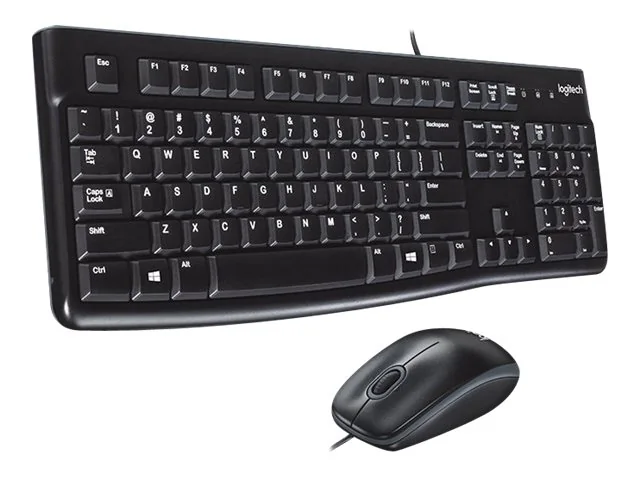 Logitech MK120-työpöytä - UK - Näppäimistö ja Hiirisetti - Englanti - Musta