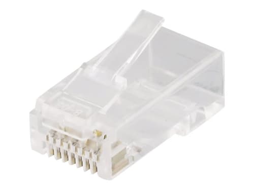 DELTACO RJ45 modulaariliitin laitekaapelille, Cat6a, suojaamaton,20kpl