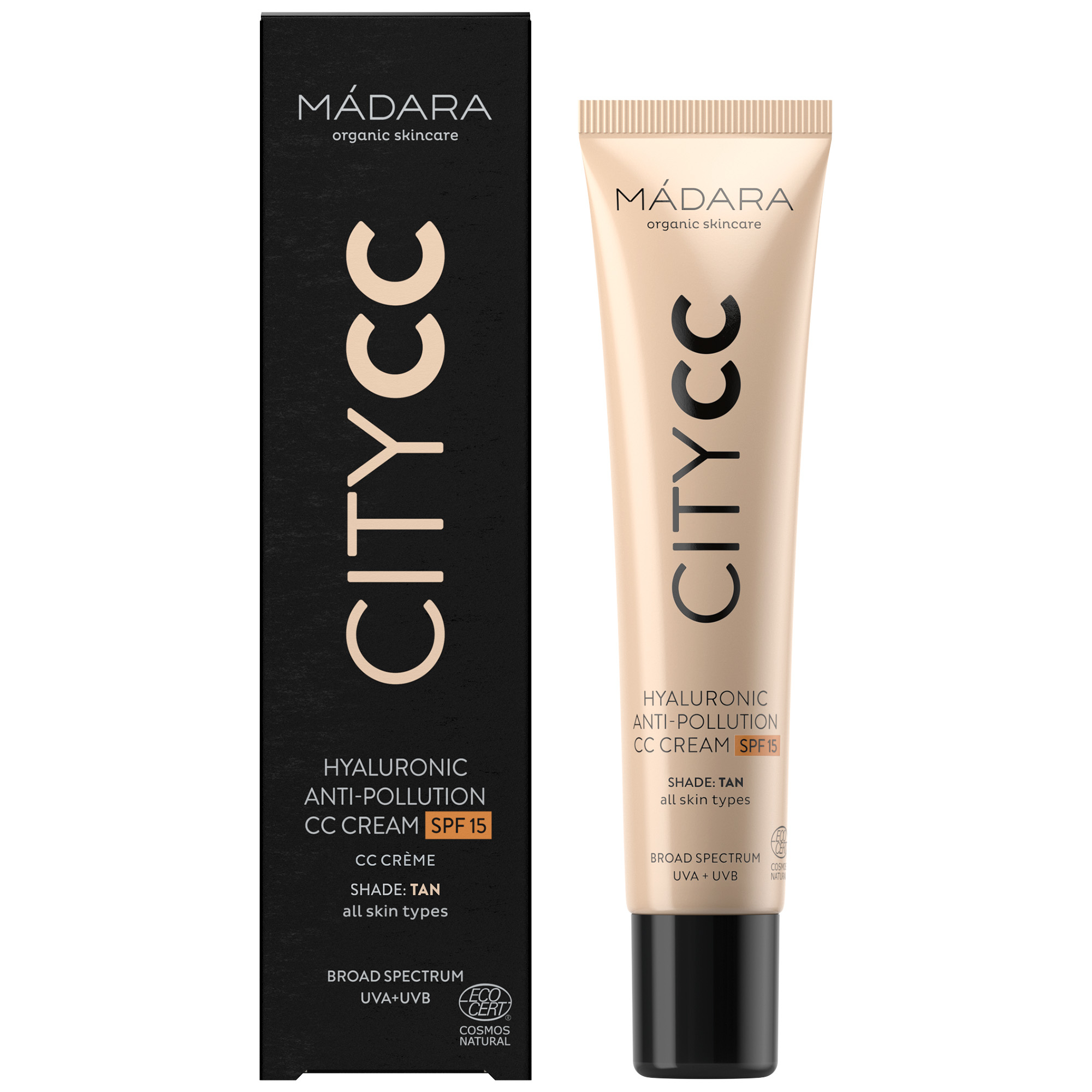 MÁDARA City CC Hyaluronic Anti-pollution CC Cream SPF15 Tan - 40 ml