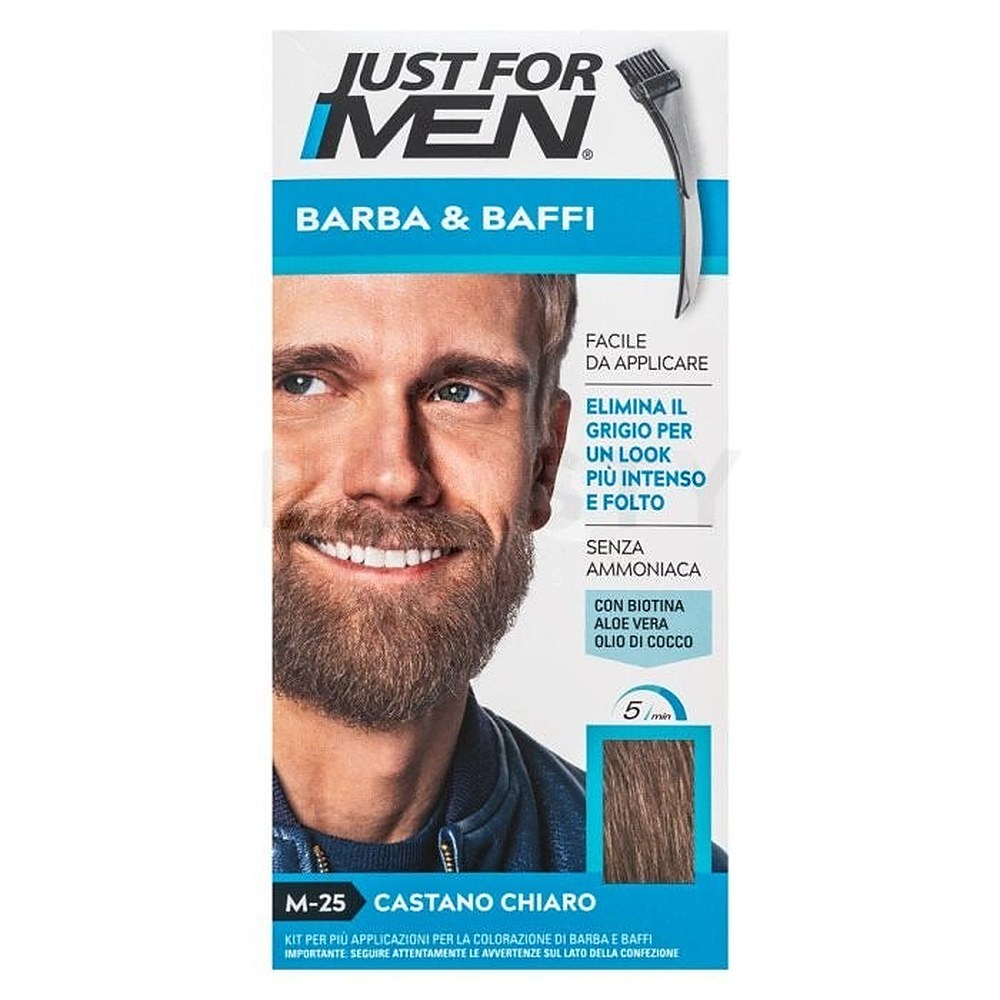 Just For Men Color Gel - Vähitellen vaikuttava hiusväri miehille 28 g M25 | Vaaleanruskea