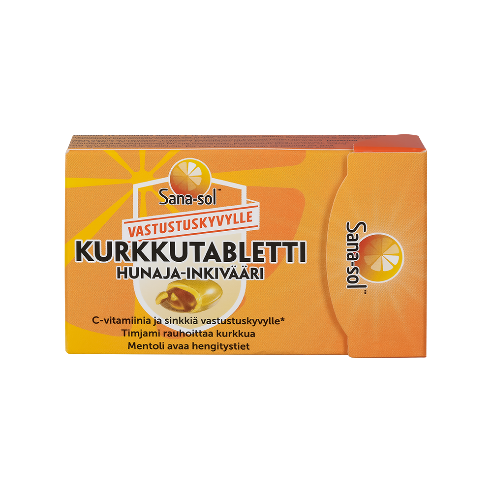 Sana-Sol Hunaja-Inkivääri kurkkutabletti 16 kpl