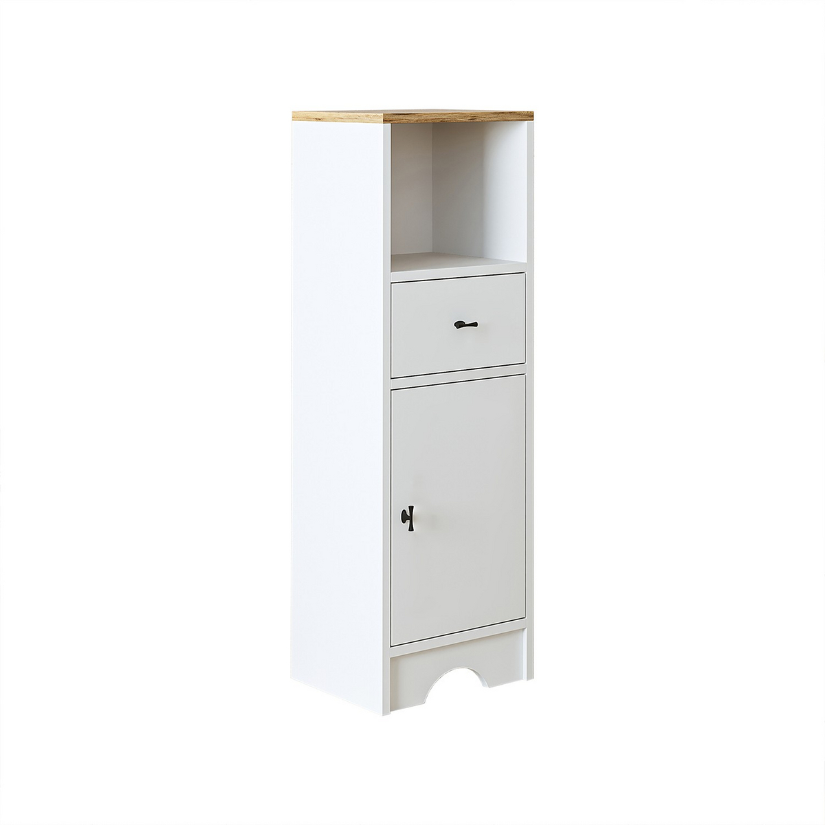 Norda Design Kylpyhuonekaappi Trapani, mattavalkoinen, 31 × 35 × 107,6 cm