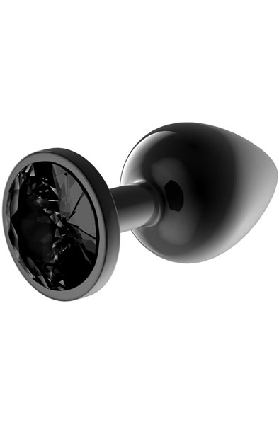 Metalic Butt Plug With Blackgem Jewel S Anaalitappi metallia