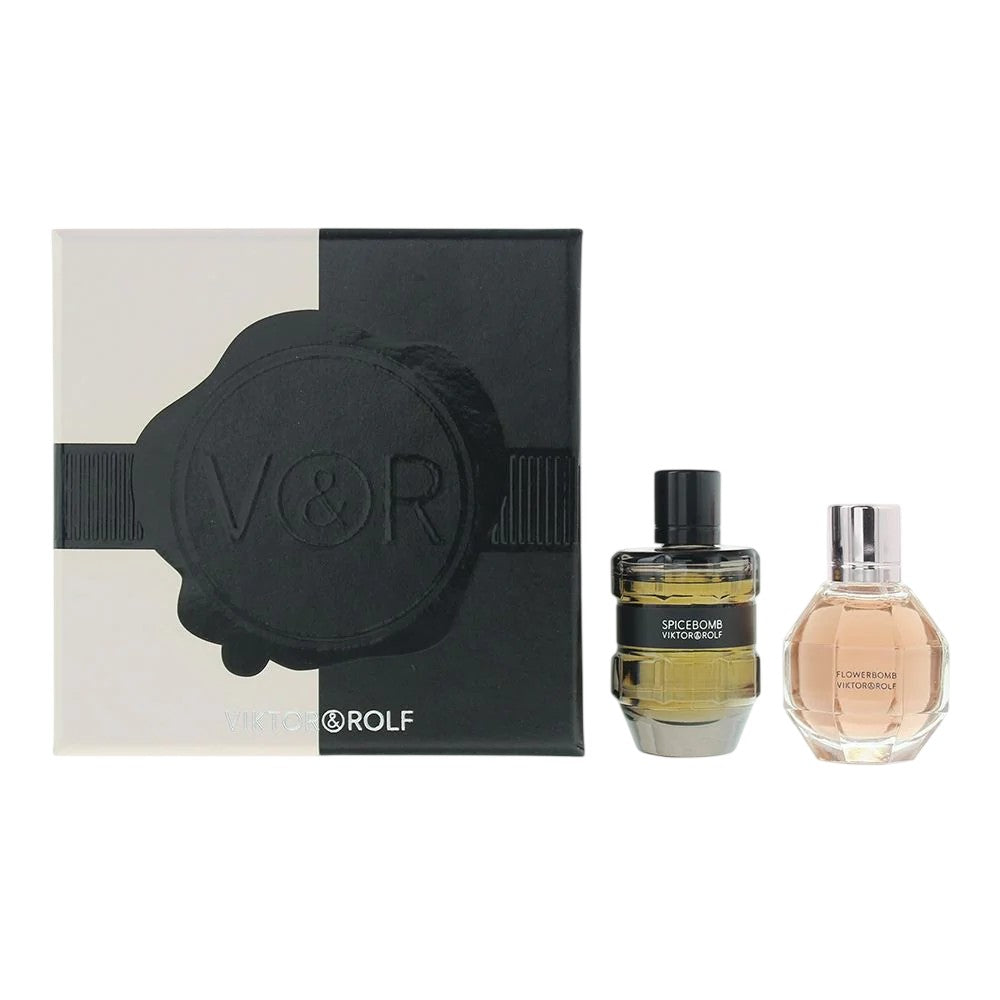 Viktor & rolf Set Viktor & Rolf: Flowerbomb Eau De Parfum naisille 7 ml + Spicebomb Eau De Toilette miehille 7 ml