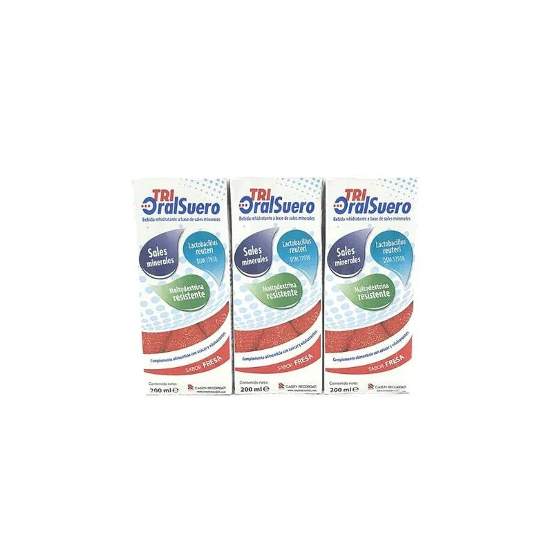 Bioral Trioralsuero Fresa pakkaus 3 tiiliä x 200 ml