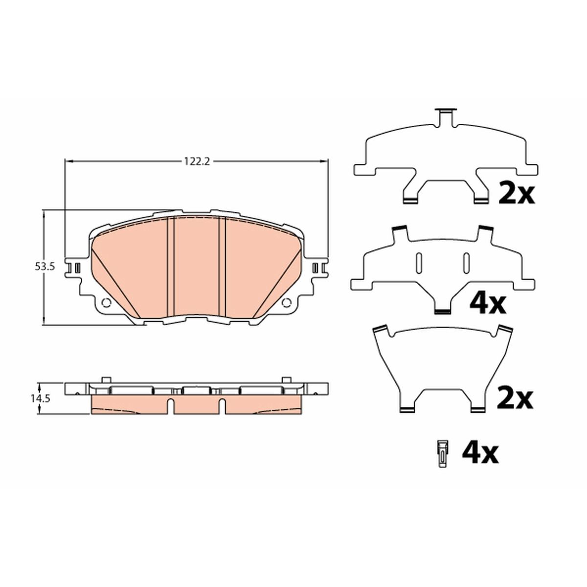 Jarrupalat, levyjarru TRW GDB2200