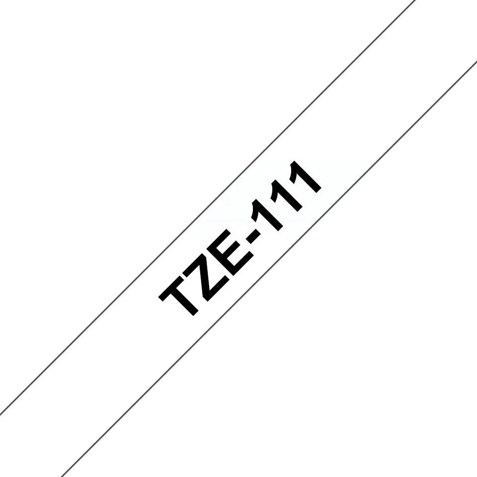 BROTHER TZE111 6 BLACK ON CLEAR