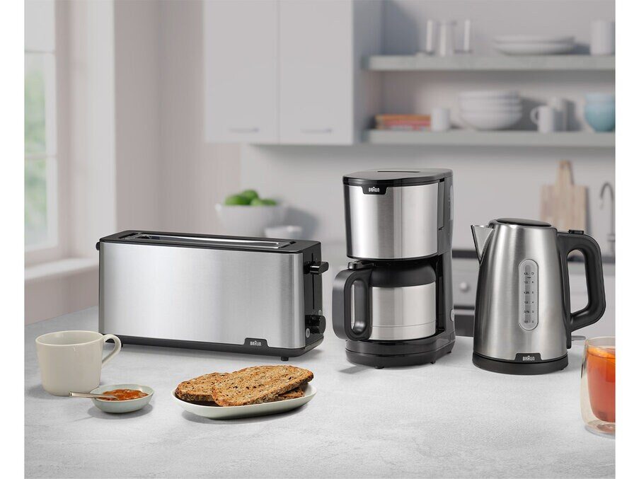 Braun PurShine HT 1610 -leivänpaahdin, 2 viipaleita, musta/ruostumaton teräs