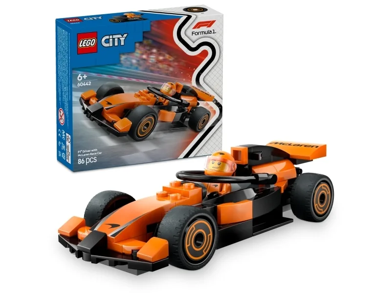 LEGO City 60442 F1®-kuljettaja ja McLaren-kilpa-auto