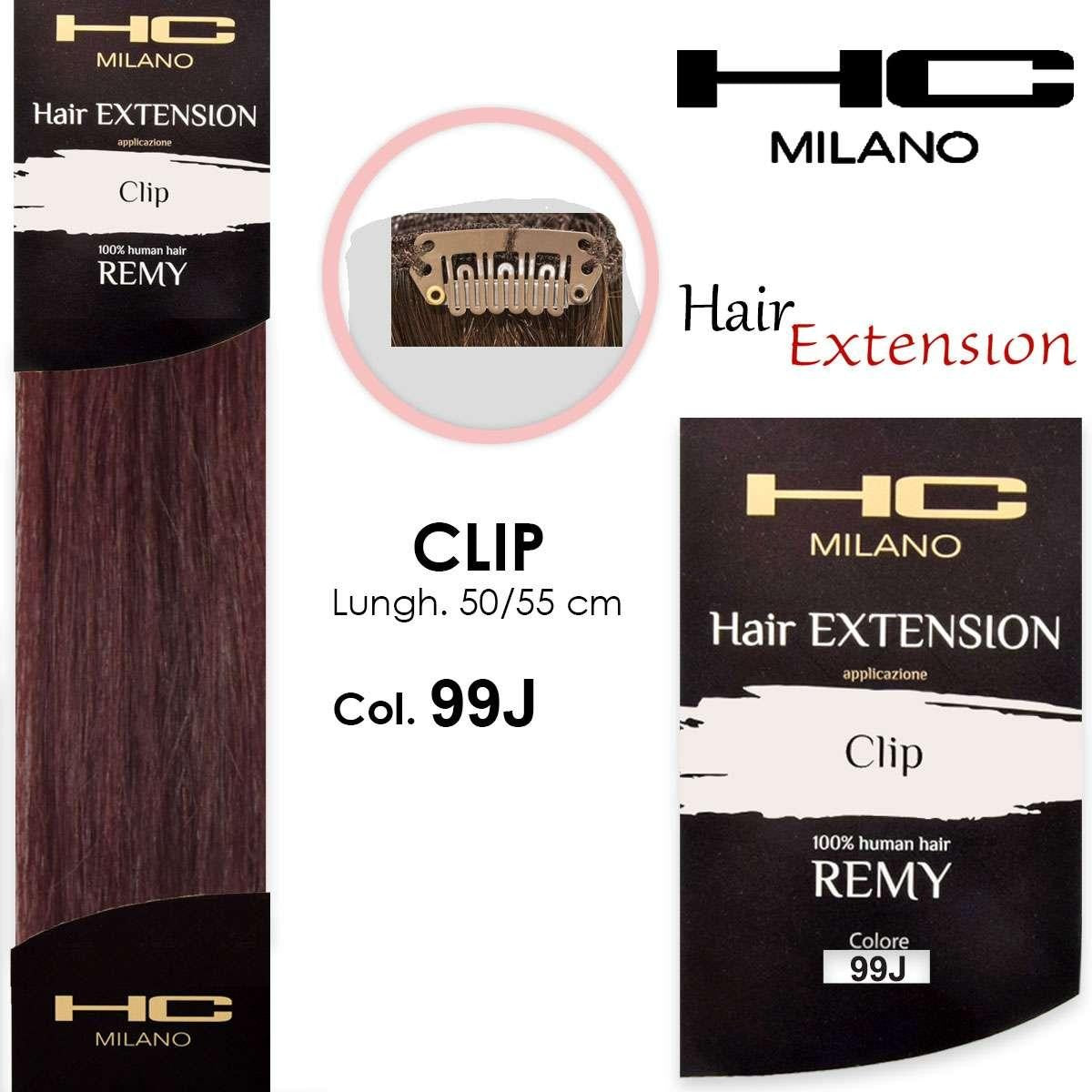Hc milano jatko 3 remy klipsiä leveys 14-16cm pituus 50cm col.99j
