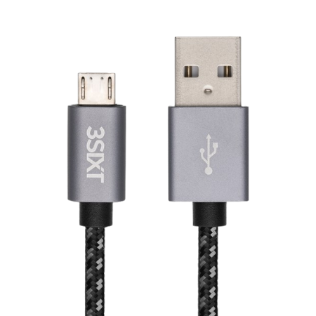 3sixT USB-A 2.0 - Micro USB Nylon latauskaapeli - 1 m