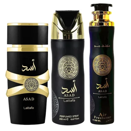 Lattafa Asad 3-Piece Eau de Parfum Gift Set