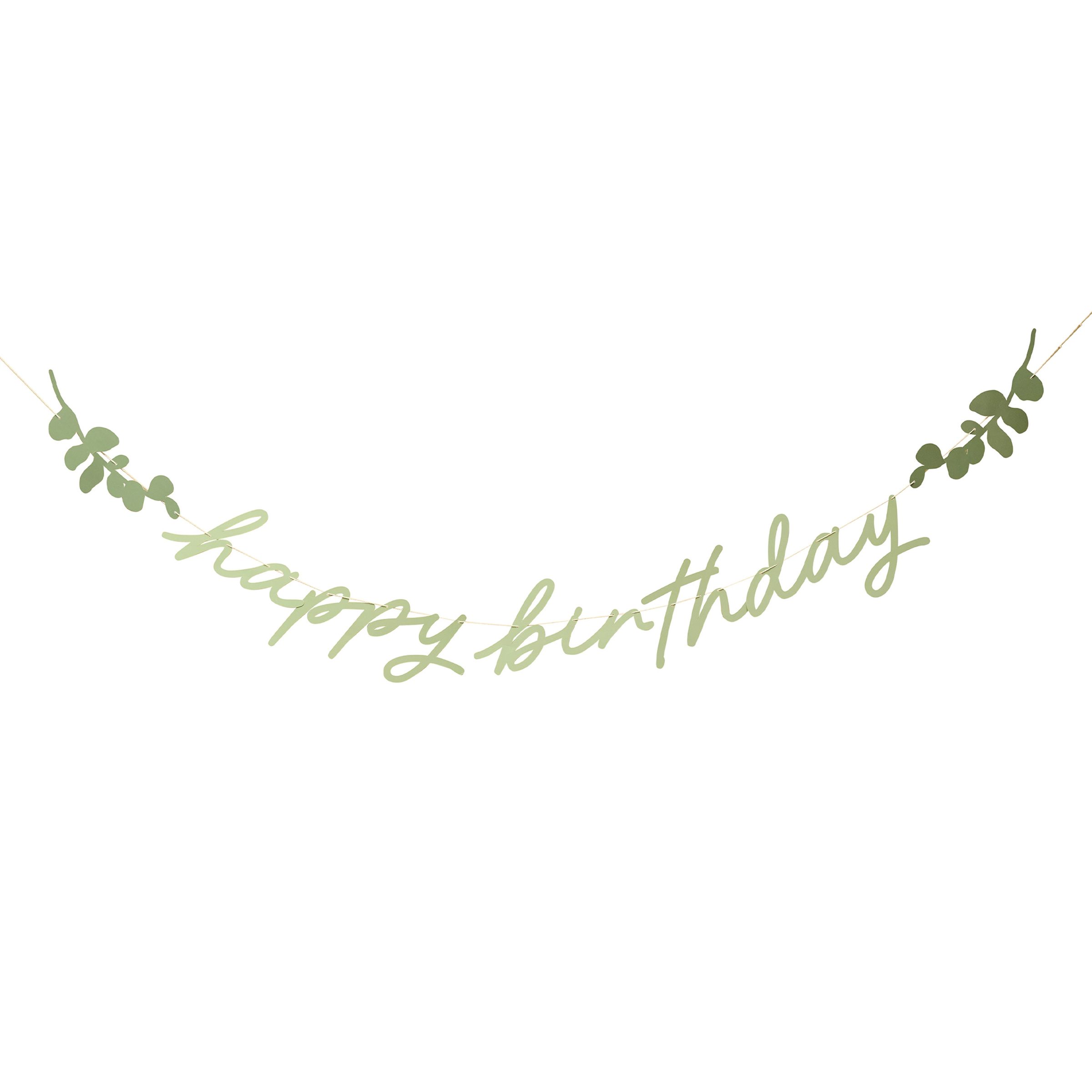 Happy Birthday -viirinauha Vihreät Lehdet Botanic