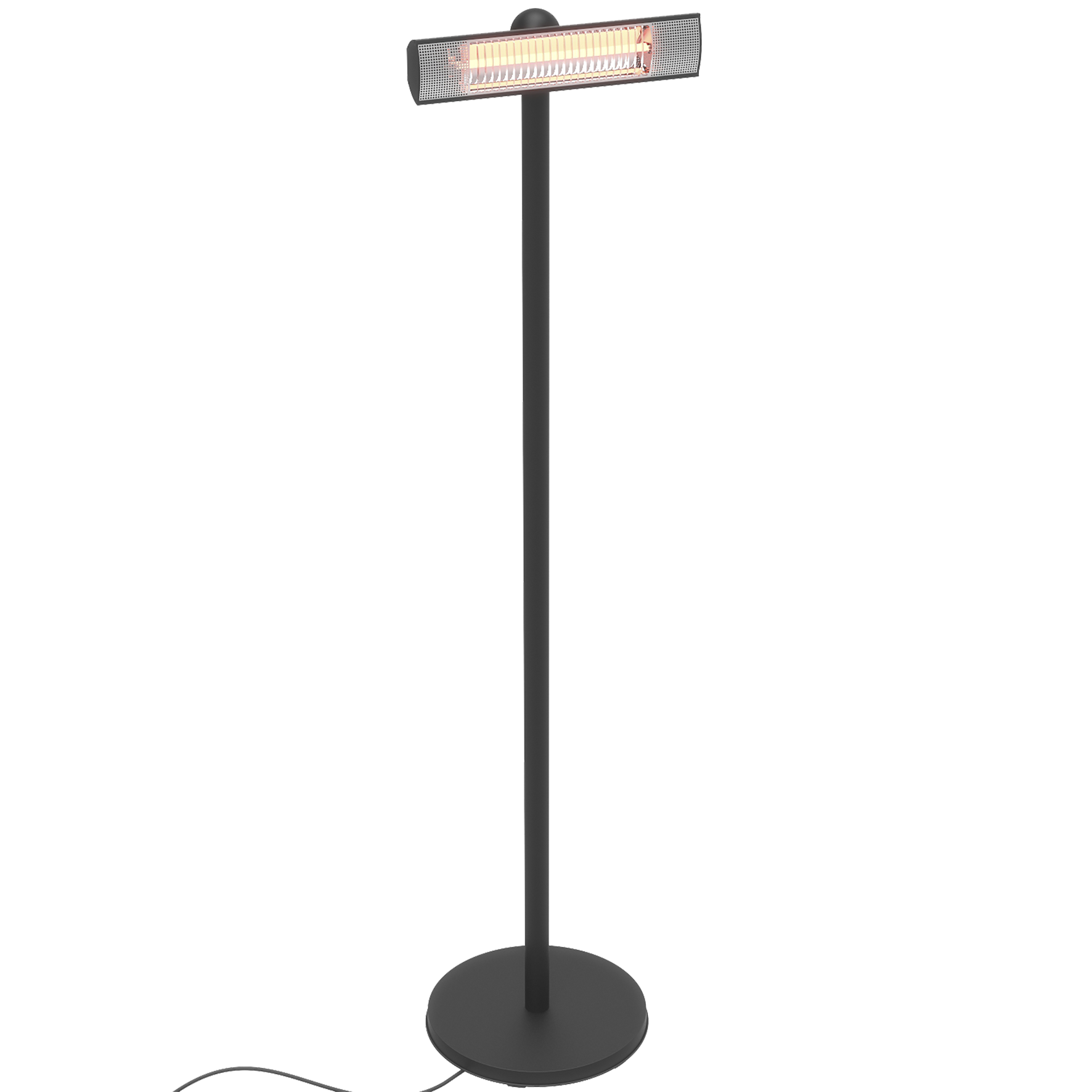 HORTUS Terassilämmitin, lattiamalli 1500 W GT, musta