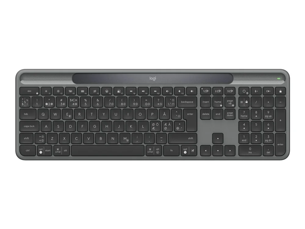 LOGITECH Slim Solar+ Keyboard Graphite - Nordic